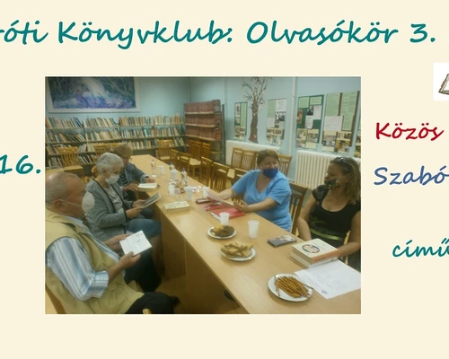 Szentgróti Könyvklub 3. alkalom